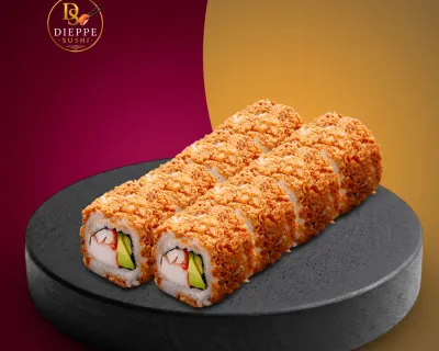 California Crunchy Onion Rolls Surimi Avocat